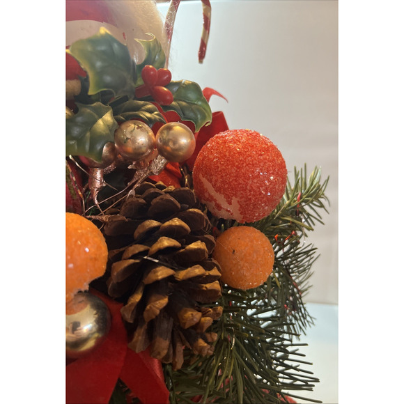 Vintage Fugly Santa in Shoe Christmas Centerpiece Mid Century - Picture 4 of 7